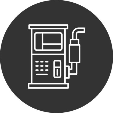 Elektrikli araba ikonu. Beyaz üzerinde izole edilmiş ağ için elektrik pompa vektör simgesinin özet çizimi