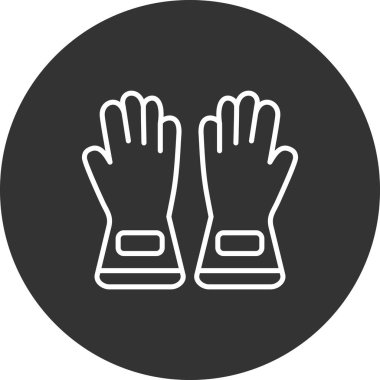 Eldiven simgesinin vektör çizimi