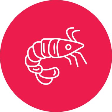 Karides simgesi vektör illüstrasyonu