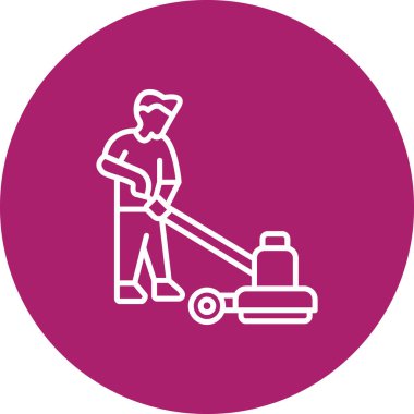 Elektrikli testereli bir kadının vektör çizimi