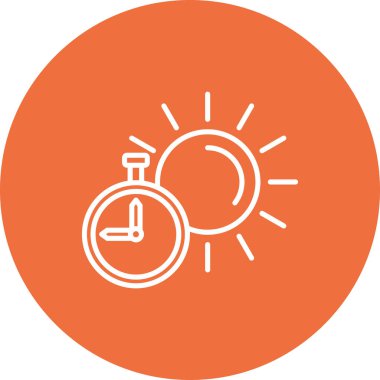 Güneş simgesi, vektör illüstrasyonu