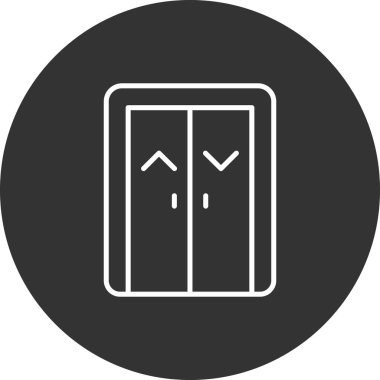 Modern b 'nin vektör illüstrasyonu oda kapısı simgesinden yoksun