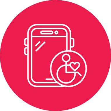 Mobil simgenin vektör illüstrasyonu