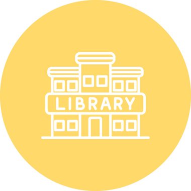 Kütüphane simge vektör çizim