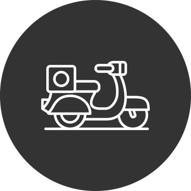 Motosiklet simge vektör çizim