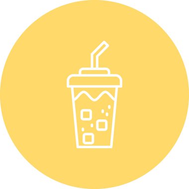 Gazoz. Web simgesi basit illüstrasyon