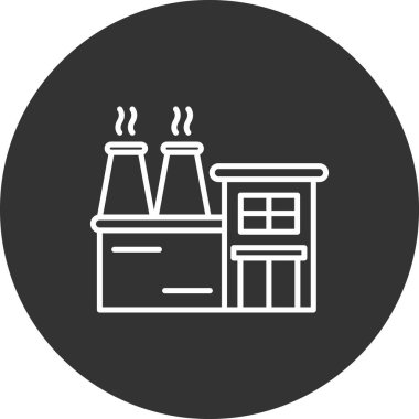 Fabrika vektör illüstrasyonu, simge ögesi