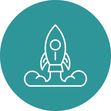 Moda biçimi izole edilmiş arkaplanda roket simgesi