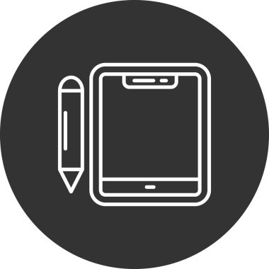 tablet simge vektör illüstrasyonu