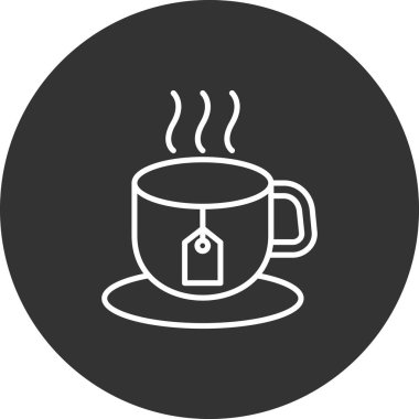 Kahve ikonu. Web tasarımı için basit bir kahve vektör simgesi çizimi