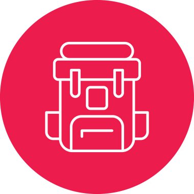 Kırmızı bir araba simgesinin vektör çizimi