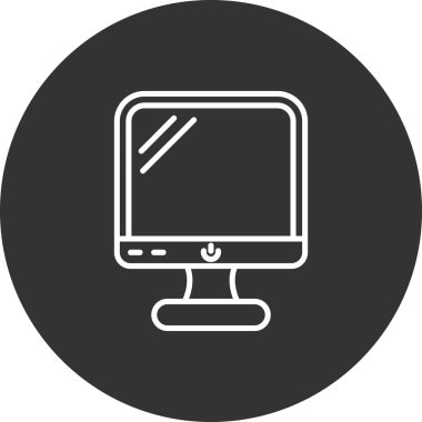 Dizüstü bilgisayar simgesinin vektör çizimi