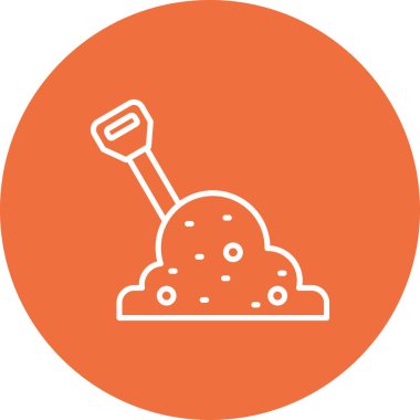 Bir kürek simgesinin vektör çizimi