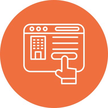 Web simgesi. Haberin vektör illüstrasyonu