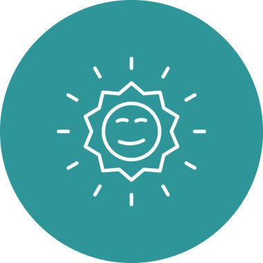 Güneş simgesinin vektör illüstrasyonu