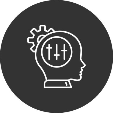 beyin ikonu vektör illüstrasyonu