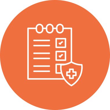 Tıbbi rapor ikonu. Basit tasarım