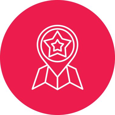 Rozet simgesi, vektör illüstrasyonu