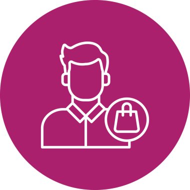 Alışveriş poşeti ikon vektör illüstrasyonu