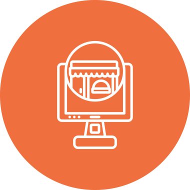 Vektör illüstrasyonu, seo modern simge