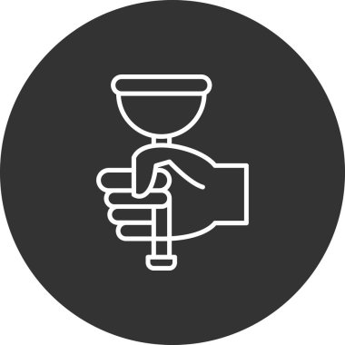 şarap cam ikonu vektör illüstrasyonu