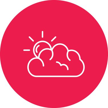 Bulut simgesi vektör illüstrasyonu