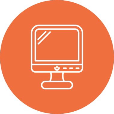 ok işareti simgesi, vektör illüstrasyonlu bilgisayar ekranı