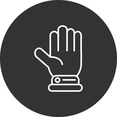 Eldiven simgesi vektör illüstrasyonu