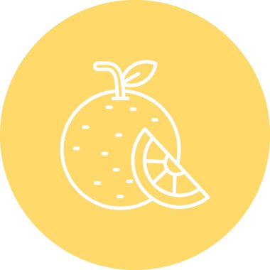 İzole edilmiş tek bir turuncu simgenin vektör çizimi.