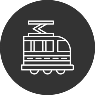 vektör tramvay web simgesi