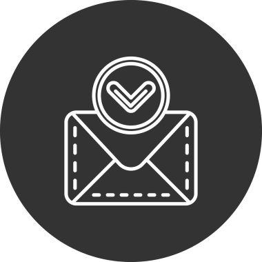 zarf e- posta simgesi vektör illüstrasyonu