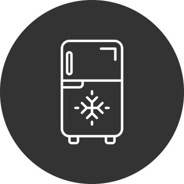Buzdolabı web simgesi basit illüstrasyon, buzdolabı