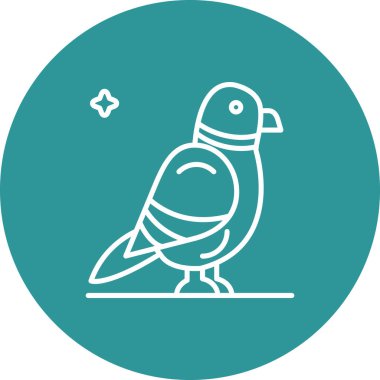 Kuş simgesinin vektör illüstrasyonu