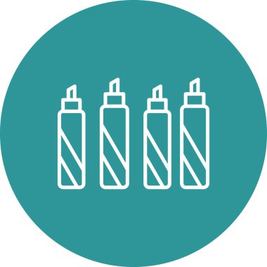 Güzellik ve moda simgelerinin vektör çizimi