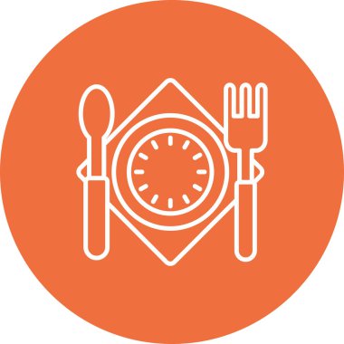 Gıda ve içecek Web ikonu vektör illüstrasyonu