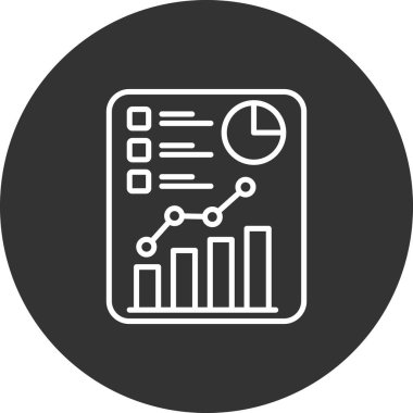 analitik grafik simgesi, vektör illüstrasyonu