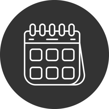 Takvim vektör simgesi. düz çizim beyaz arkaplanda izole edildi.