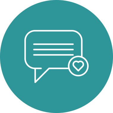 Bir sohbet simgesinin vektör illüstrasyonu