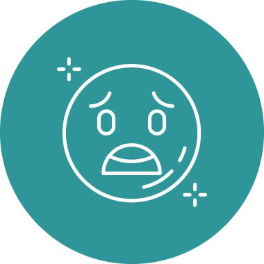 üzgün yüz simgesi, vektör illüstrasyonu, tasarım