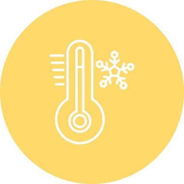 Termometre. Web simgesi vektör illüstrasyonu