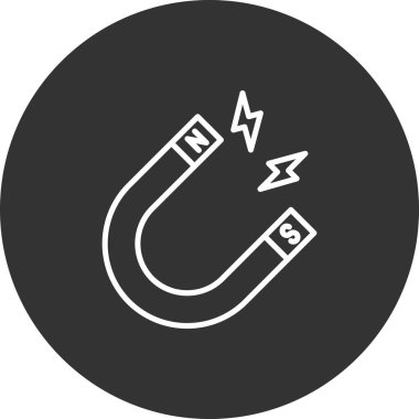 Bir mıknatıs simgesinin vektör çizimi