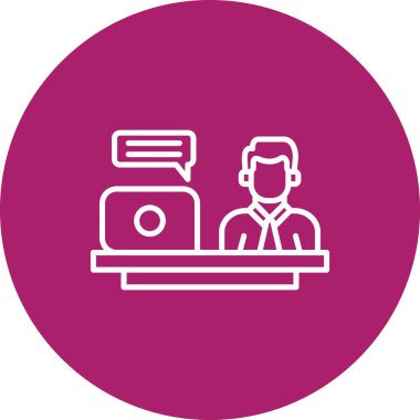 Ofis ve dizüstü bilgisayar vektör illüstrasyon tasarımı