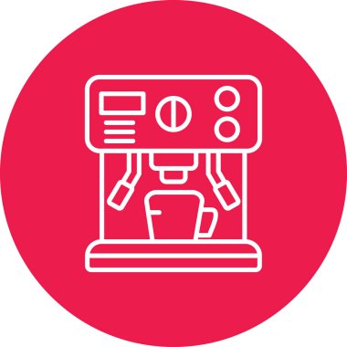 kahve makinesi ikon vektör illüstrasyonu