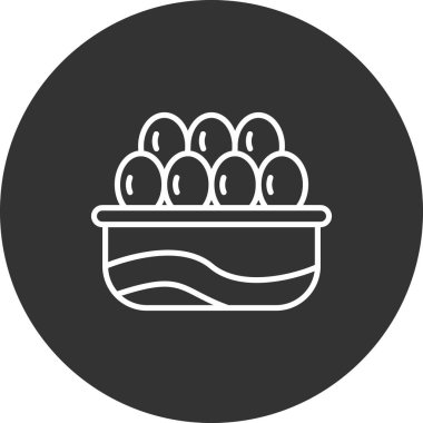 Yumurta simgesi. Vektör çizim