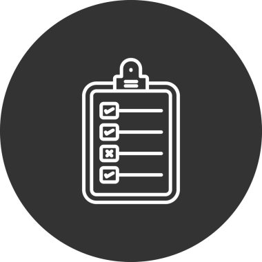 Kontrol listesi simgesi vektör illüstrasyonu