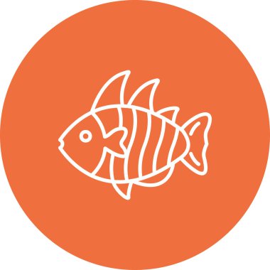 Balık simgesinin vektör illüstrasyonu