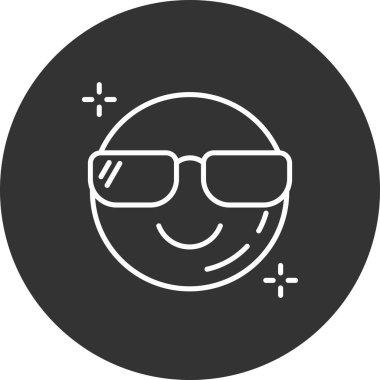 Yüzü olan emoji simgesinin vektör illüstrasyonu