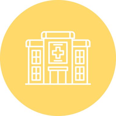 Hastane. Web simgesi basit illüstrasyon