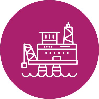 Bir deniz feneri simgesinin vektör çizimi