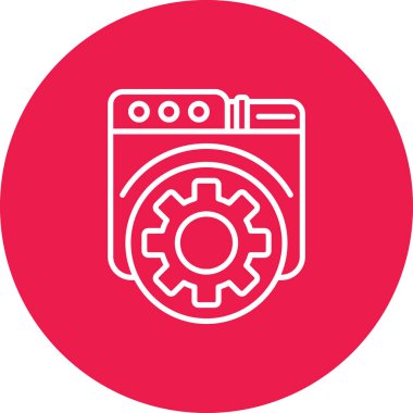 makine yıkama ikonu. vektör illüstrasyonu